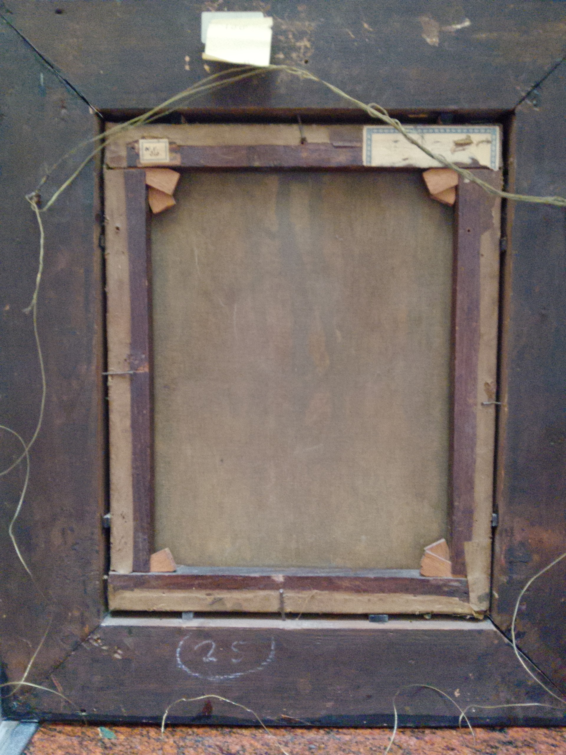 Antonio Mercurio Aramosi oil painting verso mcphersonantiques.com